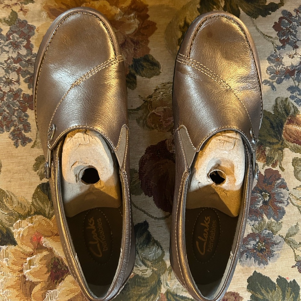 Clarks Women's Metallic Bronze Loafers